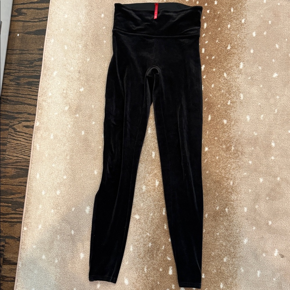 SPANX Black Velvet Leggings